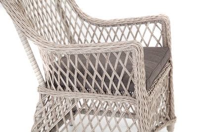 "Латте" плетеное кресло из искусственного ротанга, цвет бежевый