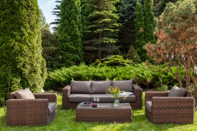 "Боно" лаунж-зона из искусственного ротанга, цвет коричневый 