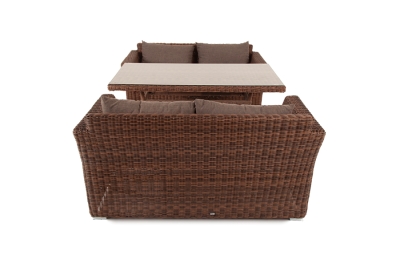 "Мокко" обеденная группа плетеная из ротанга, цвет коричневый