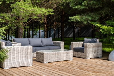 "Боно" лаунж-зона из искусственного ротанга, цвет бежевый "Боно" лаунж-зона из искусственного ротанга, цвет бежевый