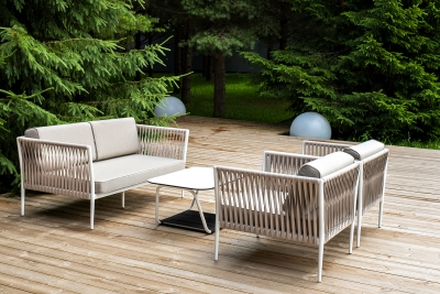 "Касабланка" лаунж-зона плетеная из роупа 4-местная, цвет бежевый "Касабланка" лаунж-зона плетеная из роупа 4-местная, цвет бежевый