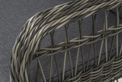 "Цесена" кресло плетеное из искусственного ротанга, цвет графит