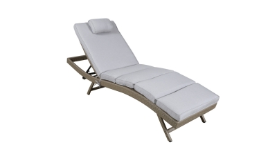 "Лиссабон" шезлонг из искусственного ротанга, цвет соломенный "Лиссабон" шезлонг из искусственного ротанга, цвет соломенный