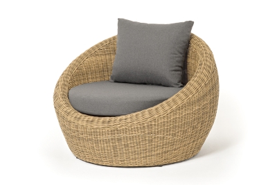 "Барселона" кресло из искусственного ротанга, цвет соломенный