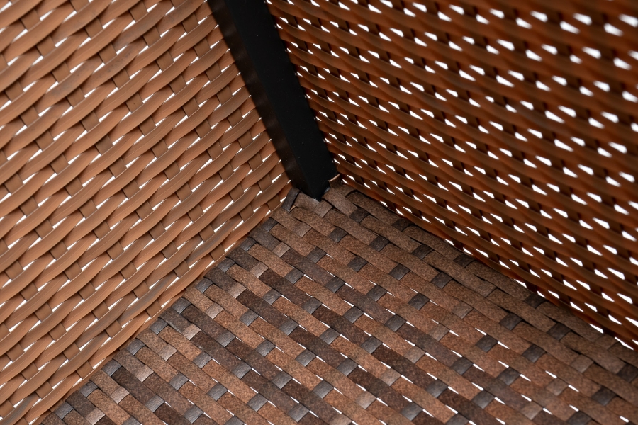 Лунго кашпо для цветов большое плетеное из искусственного ротанга, цвет коричневый - фото 7