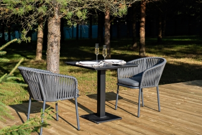 "Каффе" обеденная группа на 2 персоны, цвет "серый гранит" "Каффе" обеденная группа на 2 персоны, цвет "серый гранит"