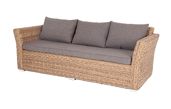 "Капучино" диван из искусственного ротанга (гиацинт) трехместный, цвет соломенный "Капучино" диван из искусственного ротанга (гиацинт) трехместный, цвет соломенный