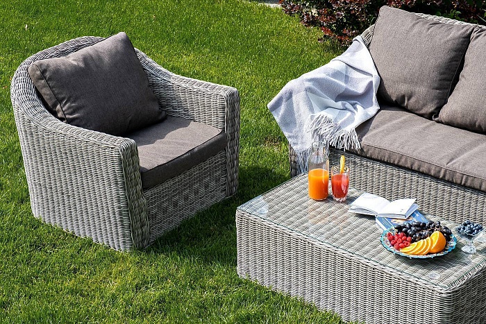 Фабриция кресло из искусственного ротанга, цвет серый - фото 2