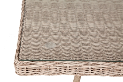 "Латте" плетеный стол из искусственного ротанга 160х90см, цвет бежевый
