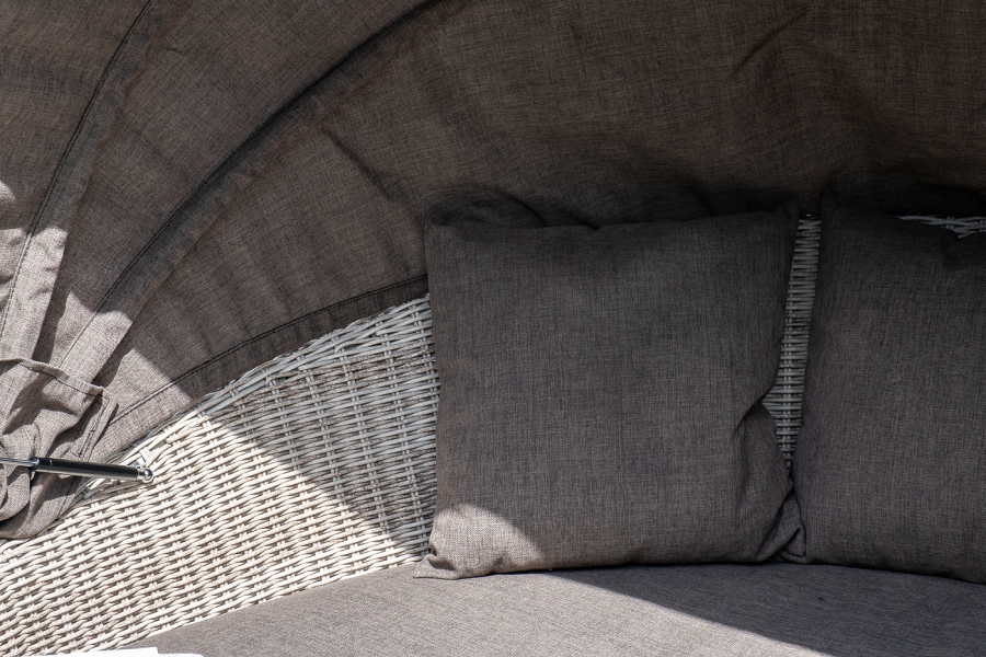 Стильяно плетеная кровать круглая, цвет бежевый - фото 8