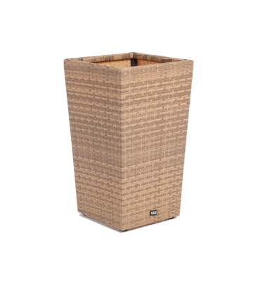 "Капучино" кашпо для цветов плетеное из искусственного ротанга, цвет соломенный "Капучино" кашпо для цветов плетеное из искусственного ротанга, цвет соломенный