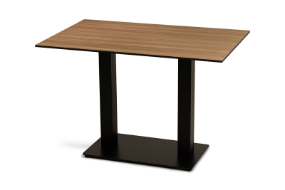 "Каффе" стол из HPL 110х70см, цвет "дуб", подстолье стальное двойное "Каффе" стол из HPL 110х70см, цвет "дуб", подстолье стальное двойное