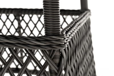 "Эспрессо" плетеный круглый стол, диаметр 150 см, цвет графит