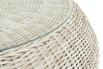 "Барселона" журнальный столик из искусственного ротанга, цвет бежевый