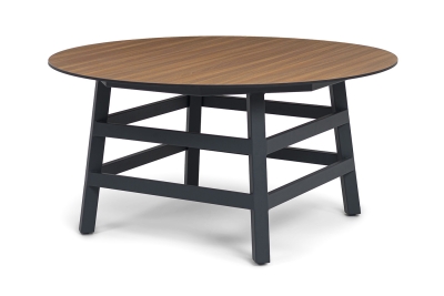 "Рио" стол из HPL круглый Ø160см, H75, цвет столешницы "дуб"