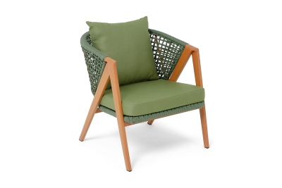 "Амстердам" кресло из искусственного ротанга, цвет зеленый