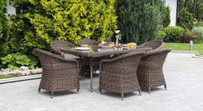 "Эспрессо" обеденная группа плетеная, цвет коричневый "Эспрессо" обеденная группа плетеная, цвет коричневый