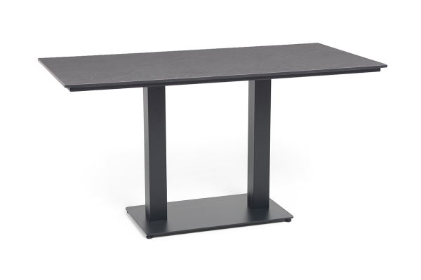 "Каффе" стол из HPL 140х70см, цвет "серый гранит", подстолье двойное