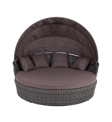 "Стильяно" плетеная кровать круглая, цвет графит "Стильяно" плетеная кровать круглая, цвет графит