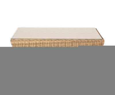 "Капучино" журнальный столик из искусственного ротанга, цвет соломенный