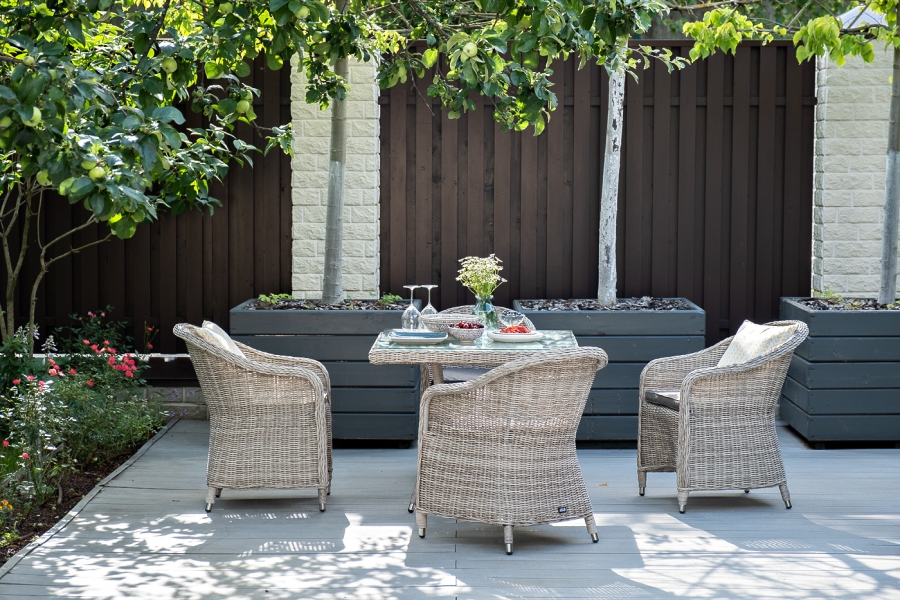 Фредо обеденная группа плетеная, цвет бежевый - фото 2