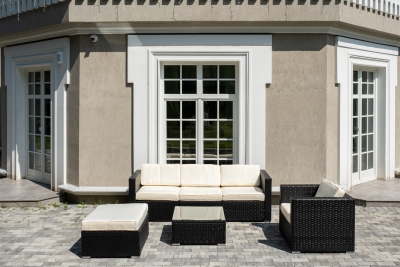 "Даллас" лаунж-зона из искусственного ротанга на 5 персон, цвет черный