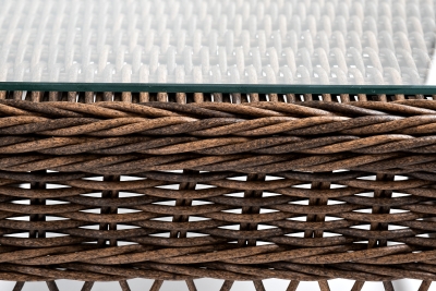 "Гранд Латте" стол журнальный из искусственного ротанга, цвет коричневый