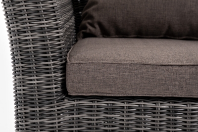 "Капучино Cингл" лаунж-зона из искусственного ротанга, цвет графит