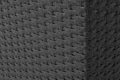 "Лунго" кашпо для цветов большое плетеное из искусственного ротанга, цвет графит "Лунго" кашпо для цветов большое плетеное из искусственного ротанга, цвет графит