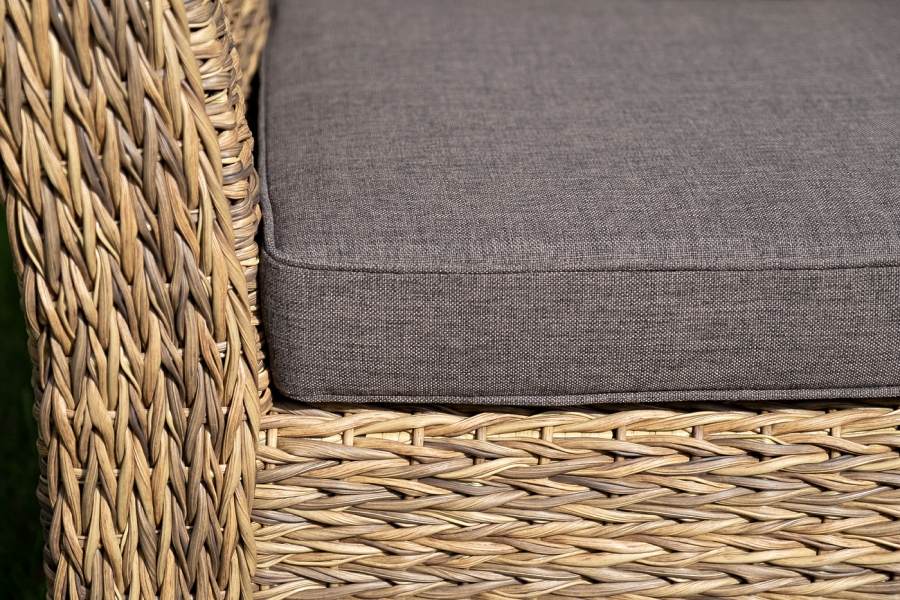 Капучино Сингл лаунж-зона из искусственного ротанга (гиацинт), цвет соломенный - фото 12