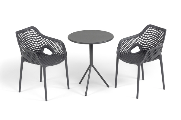 "Беллини" обеденная группа на 2 персоны, цвет темно-серый