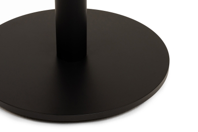 "Каффе" стол из HPL круглый Ø70см, цвет "серый мрамор", подстолье стальное