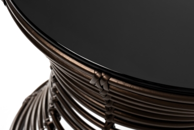 "Парма" кофейный столик из искусственного ротанга, цвет бронзовый "Парма" кофейный столик из искусственного ротанга, цвет бронзовый