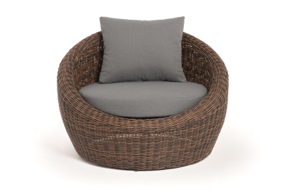 "Барселона" кресло из искусственного ротанга, цвет коричневый