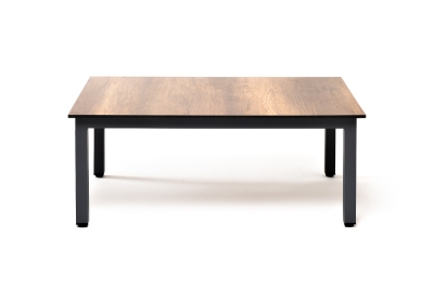 "Канны" журнальный столик из HPL 90х60, H40, каркас темно-серый (RAL 7024), цвет столешницы "дуб"