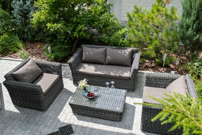 "Капучино Cингл" лаунж-зона из искусственного ротанга, цвет графит "Капучино Cингл" лаунж-зона из искусственного ротанга, цвет графит