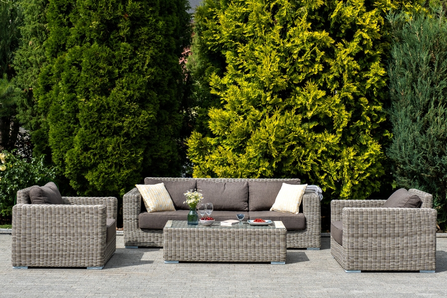 Боно журнальный столик из искусственного ротанга, цвет серый - фото 6