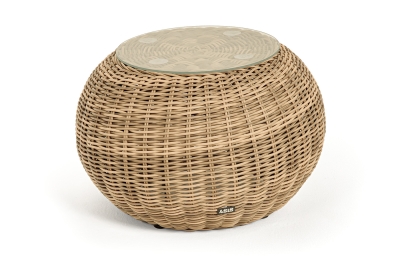 "Барселона" кофейный столик из искусственного ротанга, цвет соломенный