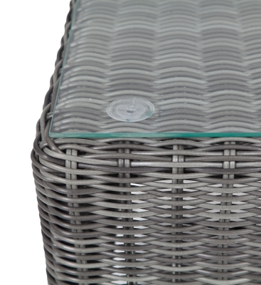 "Кон Панна" столик журнальный из искусственного ротанга, цвет графит "Кон Панна" столик журнальный из искусственного ротанга, цвет графит