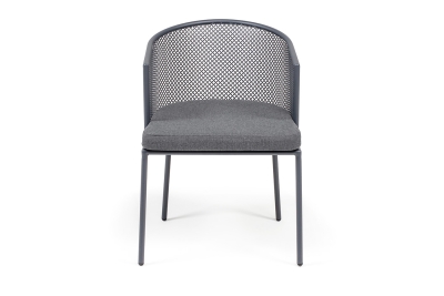 "Прометей" стул, каркас из стали темно-серый (RAL7024) муар, ткань темно-серая 027