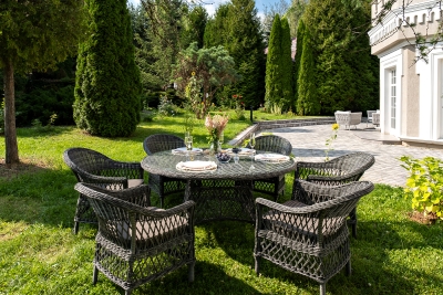 "Эспрессо–150 S" обеденная группа плетеная, цвет графит