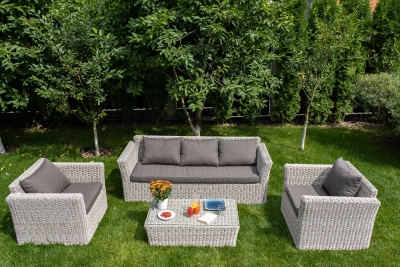 "Капучино" диван из искусственного ротанга трехместный, цвет бежевый "Капучино" диван из искусственного ротанга трехместный, цвет бежевый