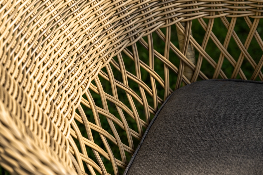 Дольче обеденная группа из искусственного ротанга, цвет соломенный - фото 11