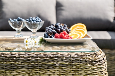 "Кальяри" журнальный столик из искусственного ротанга (гиацинт), цвет соломенный "Кальяри" журнальный столик из искусственного ротанга (гиацинт), цвет соломенный