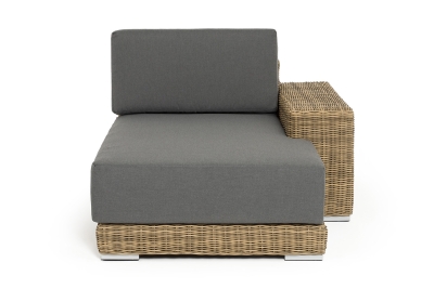 "Капри" кушетка из искусственного ротанга, цвет соломенный