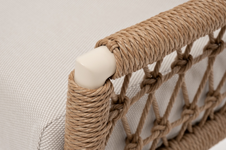 Венеция диван из искусственного ротанга трехместный, цвет соломенный - фото 4