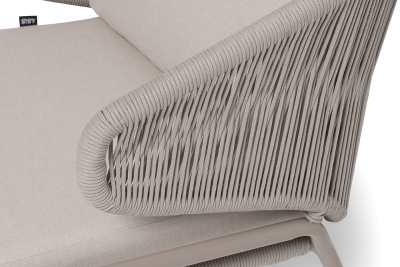 "Альмерия" кресло плетеное из роупа, каркас из алюминия, цвет бежевый