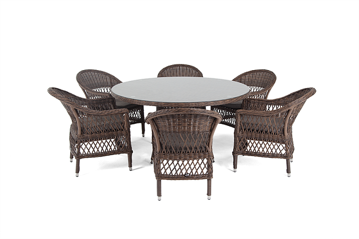 Эспрессо-150 S обеденная группа плетеная, цвет коричневый - фото 12