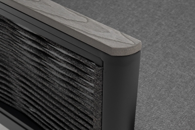 "Сан Ремо" диван 2-местный плетеный из роупа, каркас алюминий темно-серый, роуп серый, ткань серая "Сан Ремо" диван 2-местный плетеный из роупа, каркас алюминий темно-серый, роуп серый, ткань серая