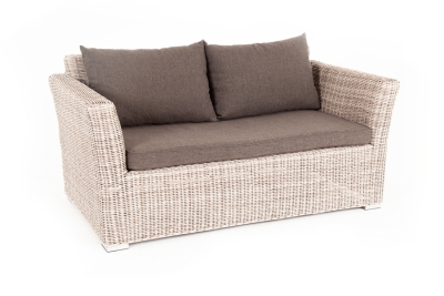 "Капучино" диван из искусственного ротанга двухместный, цвет бежевый